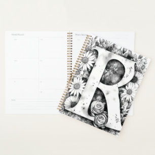 Carta personalizada R Cuaderno de acuarela floral