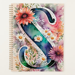 Carta personalizada S Cuaderno de acuarela floral