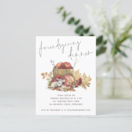 Carta postal de invitación para una cena agradable