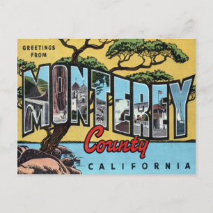 Carta postal grande de Monterey California