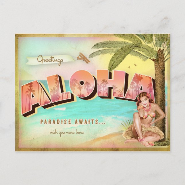 CARTA POSTAL TROPICAL GC ALOHA (Anverso)