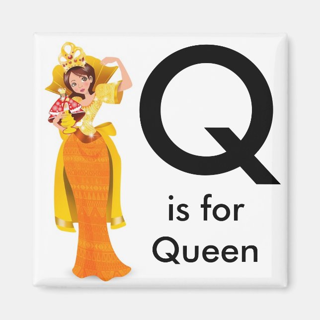 "Carta Q" es para el imán de los niños de la reina (Frente)