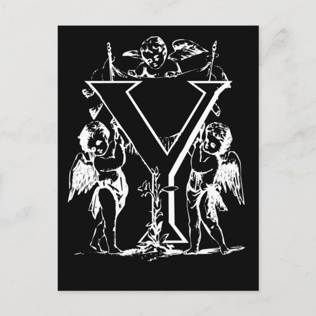 Carta Y Tarjetas Monográficas en blanco y negro (Anverso)