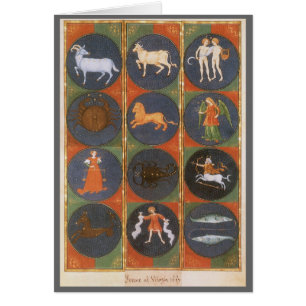 Carta Zodiacal Astrológica Celeste Vintage, 1475