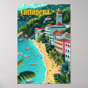 Cartagena Colombia Ilustracion de Viajes de Arte V