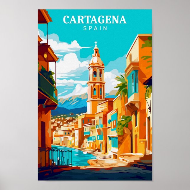 Cartagena España Ilustracion de Viajes de Arte Vin (Frente)