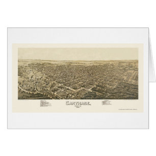 Cartago, mapa panorámico del MES - 1891