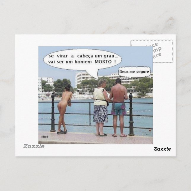 Cartão Postal com Imagina no verso e reverso (Reverso)