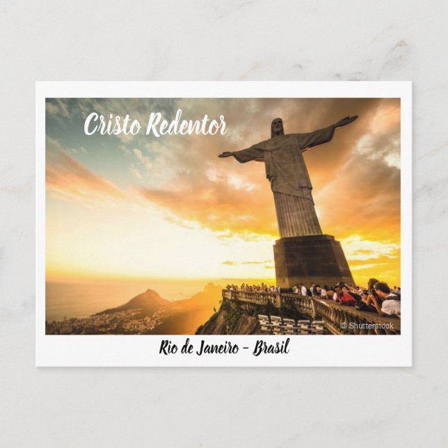 Cartão Postal Cristo Redentor - Rio de Janeiro (Anverso)