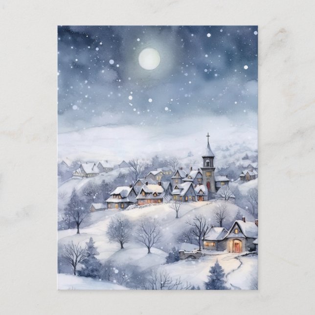 Cartão Postal de Natal Winter Wonderland (Anverso)