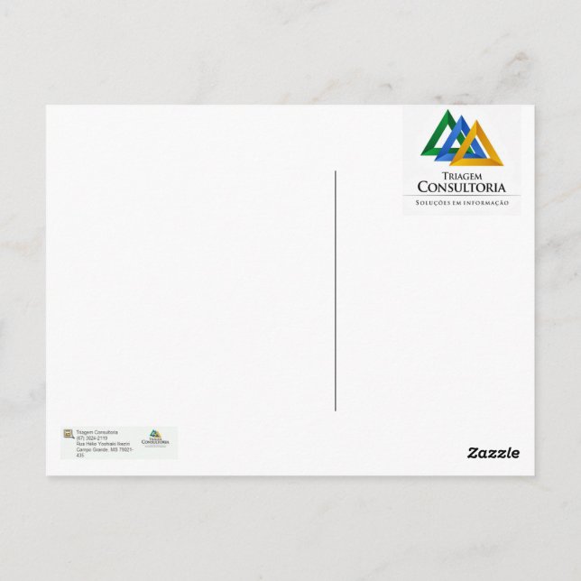 Cartão Postal deus da Biblioteconomia (Reverso)
