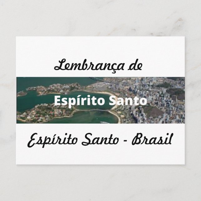 Cartão postal lembrança de Espírito Santo (Anverso)