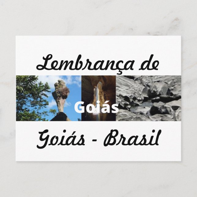 Cartão postal lembrança de Goiás (Anverso)