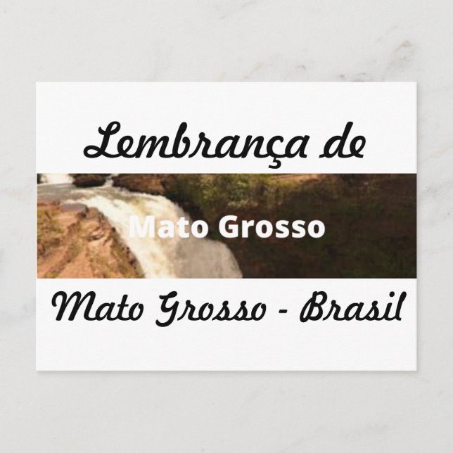 Cartão postal lembrança de Mato Grosso (Anverso)