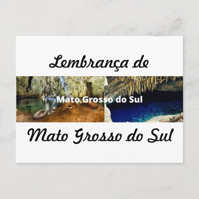 Cartão postal lembrança de Mato Grosso do Sul (Anverso)