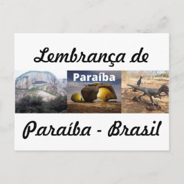 Cartão postal lembrança de Paraíba
