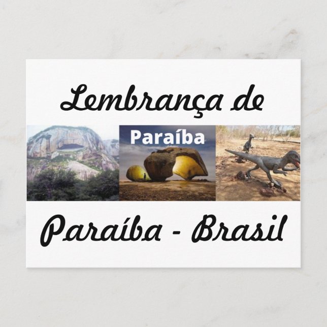 Cartão postal lembrança de Paraíba (Anverso)