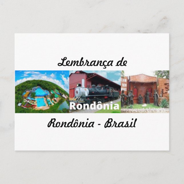 Cartão postal lembrança de Rondônia Brasil (Anverso)