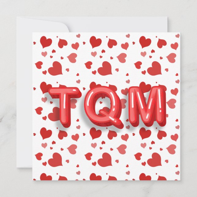 Cartas 3d de Red Heart Confetti TQM (Anverso)