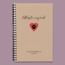 Cartas a mi gato Diario conmemorativo beige cálido