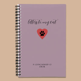 Cartas a mi gato en el cielo Diario conmemorativo