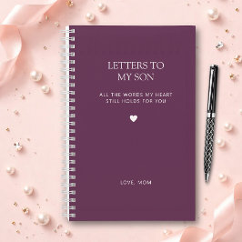 Cartas a mi hijo Diario de dolor en morado ciruela