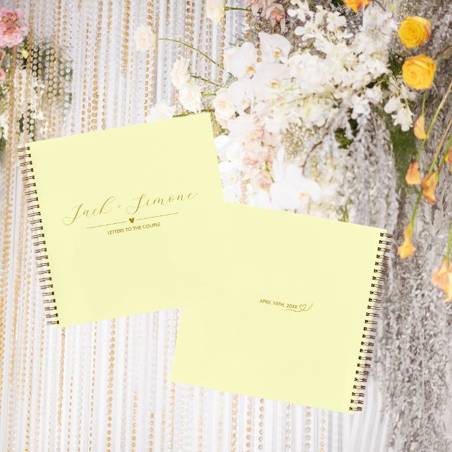 Cartas al libro de invitados de pareja | Amarillo  (Subido por el creador)