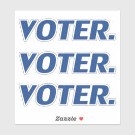 Cartas azules del Orgullo "votante" - 3 pegatinas