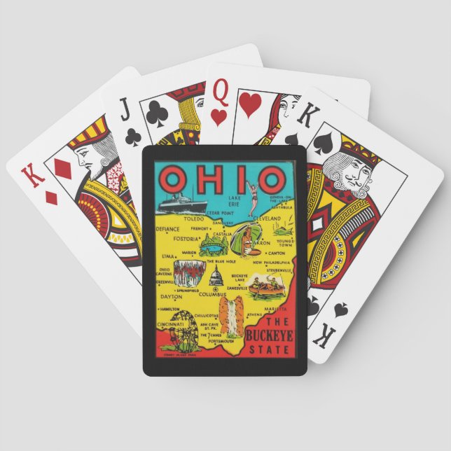 Cartas Baraja Clásica de Mapas de Ohio (Reverso)
