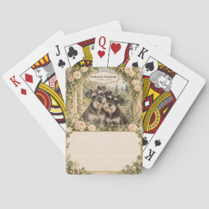 Cartas Baraja de libro de invitados de boda de Schnauzer