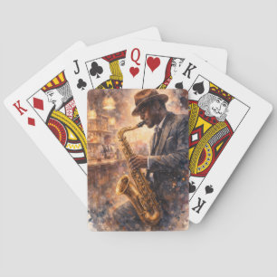 Cartas Baraja de Músico de Jazz con Alma