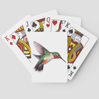 Cartas Baraja de naipe con un colibrí