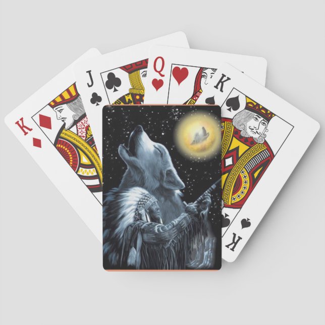 Cartas Baraja de naipe del nativo americano (Reverso)