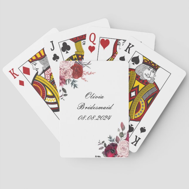 Cartas baraja de regalo para damas de honor (Reverso)