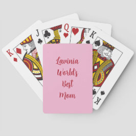 Cartas Baraja de Tarjetas de la Mejor Mamá del Mundo Rosa