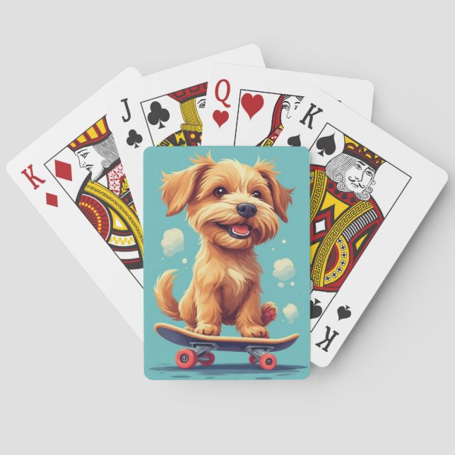 Cartas Clásicas de Cachorro Juguetón (Reverso)
