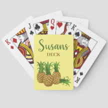 Cartas clásicas de diseño de piña para jugar