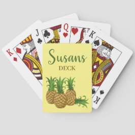 Cartas clásicas de diseño de piña para jugar