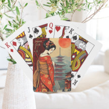 Cartas clásicas de Japón geisha maiko