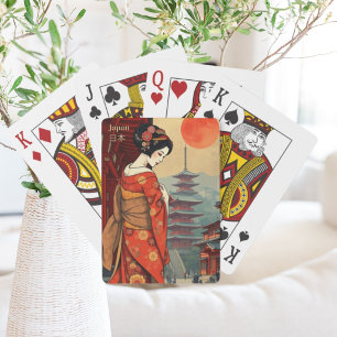 Cartas clásicas de Japón geisha maiko