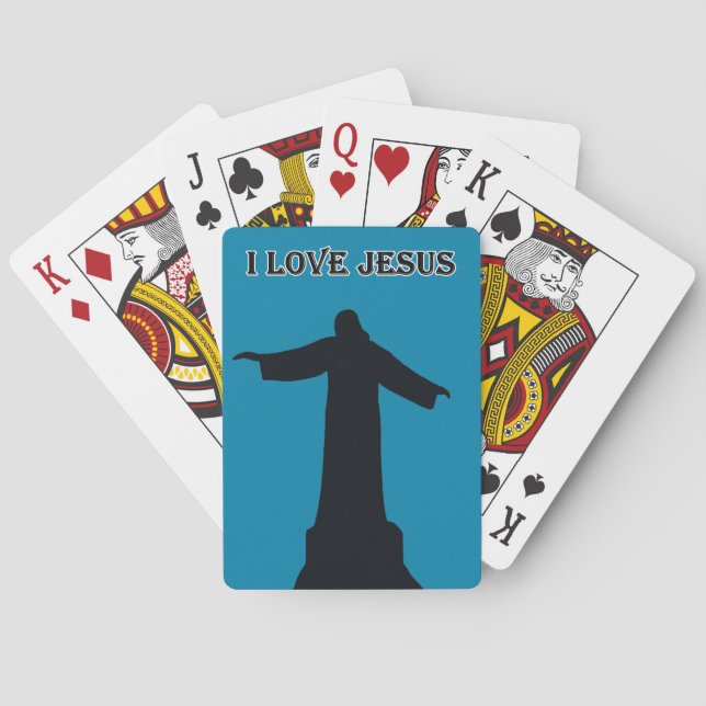 Cartas Clásicas de Juego   amo a jesús (Reverso)