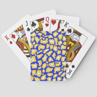 Cartas clásicas de juego con estampado de guepardo