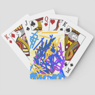 Cartas clásicas de juego con salpicaduras de pintu