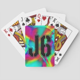 Cartas Clásicas de Juego con Silueta de Trump J6