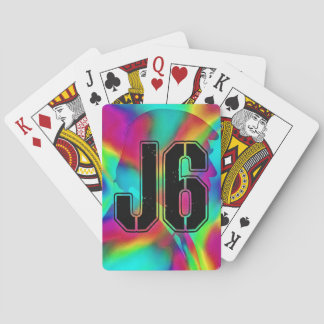 Cartas Clásicas de Juego con Silueta de Trump J6