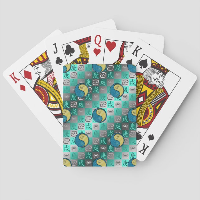 Cartas clásicas de juego de Cáncer y Perro de Meta (Reverso)