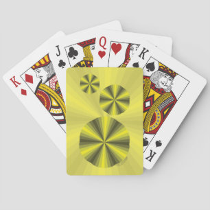 Cartas clásicas de juego de ilusión óptica amarill