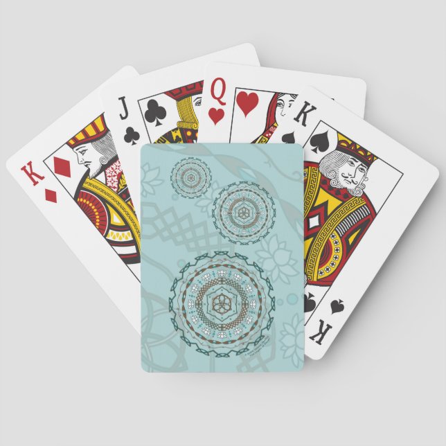 Cartas clásicas de juego de tejido de loto (Reverso)