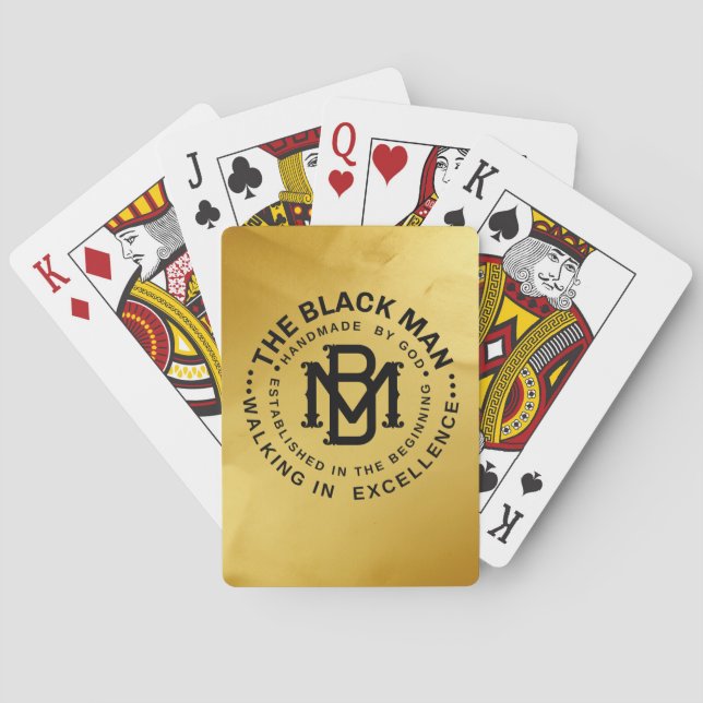 Cartas Clásicas de Juego Emblema del Hombre Negro (Reverso)