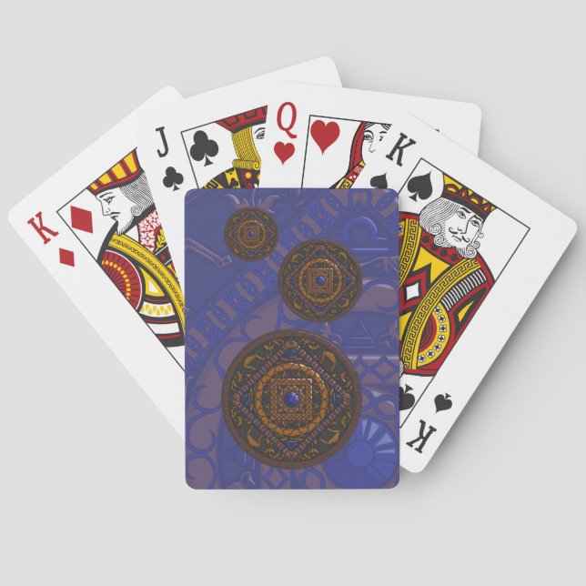 Cartas Clásicas de Juego Libra Mandala (Reverso)